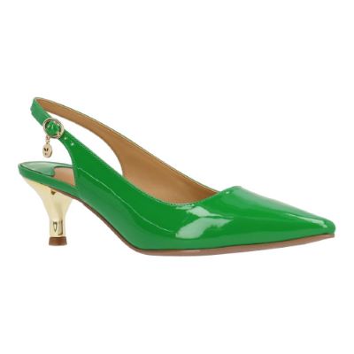J. Rene Women's Ferryanne Patent Slingback Pump in Green, Size 9 W, 2 Inch Heel