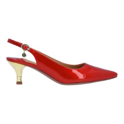 Right side view of Ferryanne RED PATENT