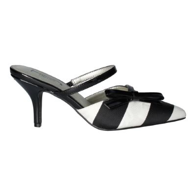 Right side view of Halome-Jj BLACK/WHITE/BLACK STRIPE