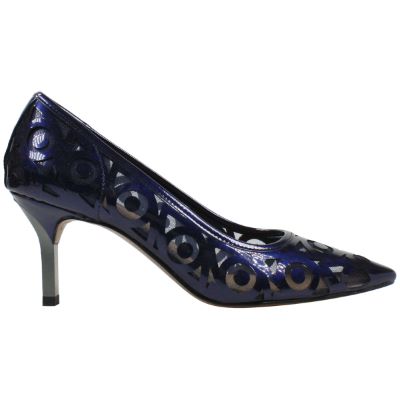 Right side view of Jameena NAVY CRYSTAL PATENT