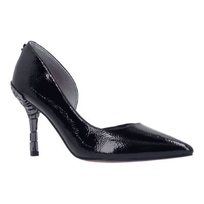 J. Rene Women's Jeanine Patent D'Orsay Pump in Black, Size 9 W, 3 Inch Heel
