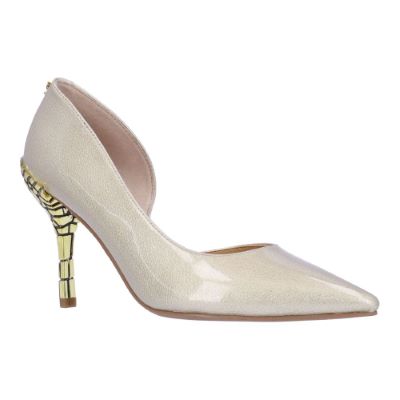 J. Rene Women's Jeanine Patent D'Orsay Pump in Taupe, Size 12 W, 3 Inch Heel