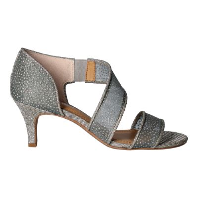 Right side view of Jivika PEWTER SNOW DOT/GLITTER