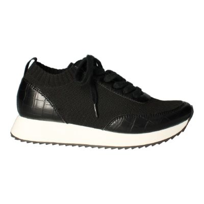 Right side view of Kavina BLACK/BLACK CROCO PRINT