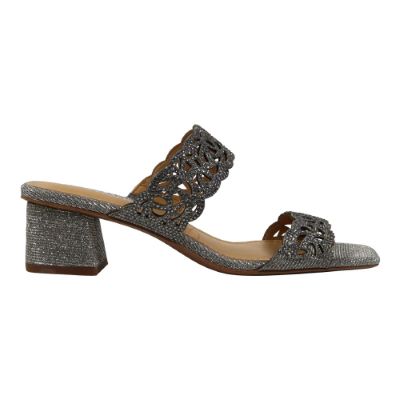 Right side view of Keetana PEWTER GLITTER/STONES