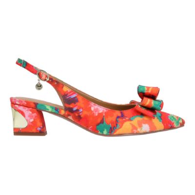 Right side view of Kimma ORANGE/RED MULTI FLORAL