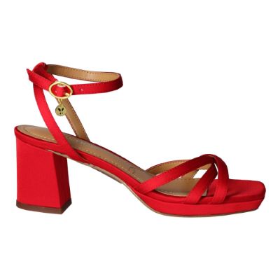 Right side view of Klarson RED SATIN