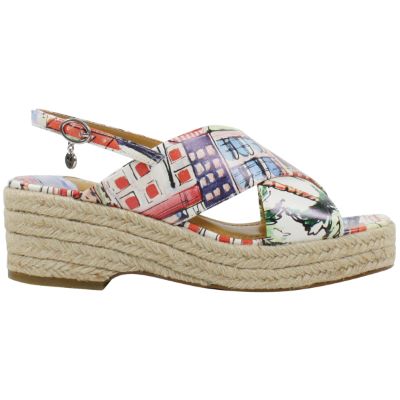 Right side view of Lannah WHITE SUNSET MULTI