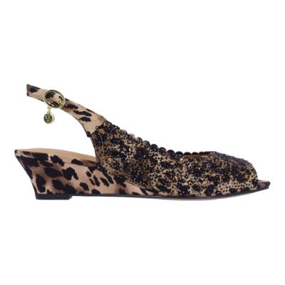 Right side view of Malorie BROWN/BLACK ANIMAL PRINT//STON