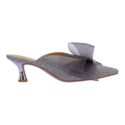 Right side view of Marteena PEWTER GLITTER FABRIC