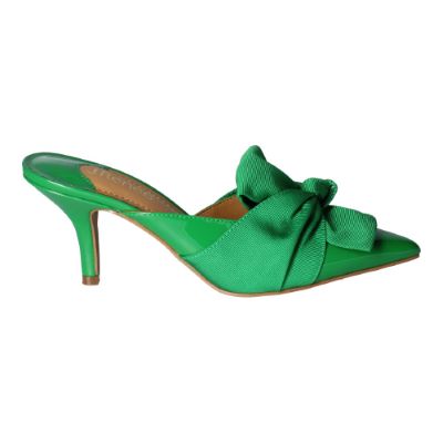 Right side view of Mianna GREEN PATENT/FAILLE