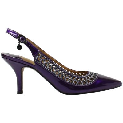 Right side view of Naiara PURPLE PEARL PATENT