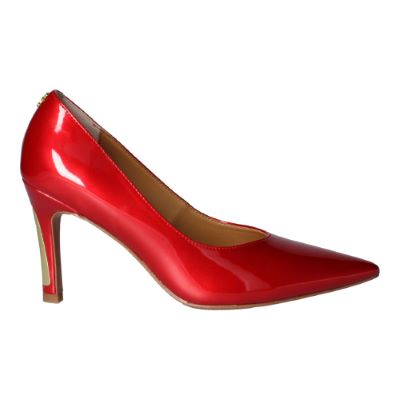 Right side view of Phoebie RED PATENT