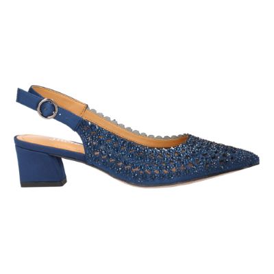 Right side view of Pranil NAVY SATIN