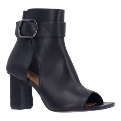 J. Rene Women's Quinlan Bootie in Black, Leatherette, Size 11 W, 3 Inch Heel