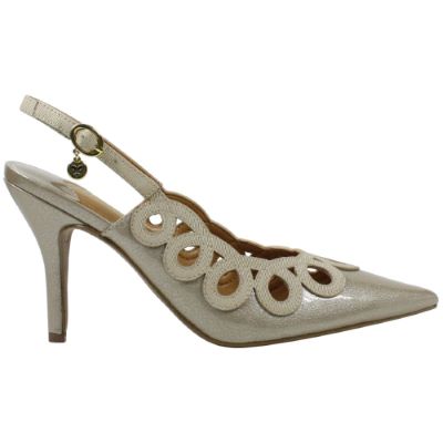 Right side view of Reghina Taupe