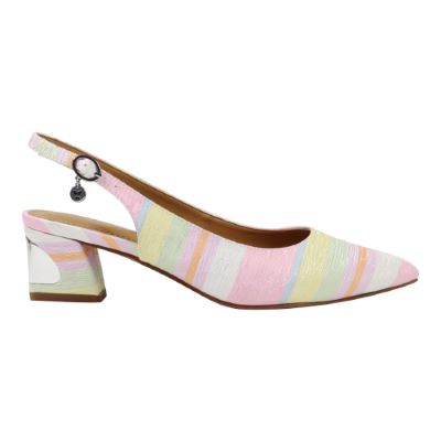 Right side view of Shayanne PASTEL STRIPED FABRIC