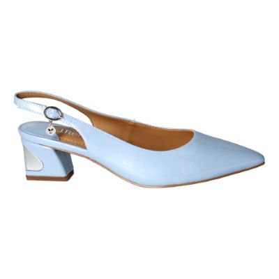 Right side view of Shayanne PLACID BLUE PATENT