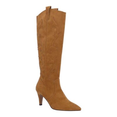 J. Rene Women's Siera Cowboy Boot in Coffee, Fabric, Size 11 W, 2.75 Inch Heel
