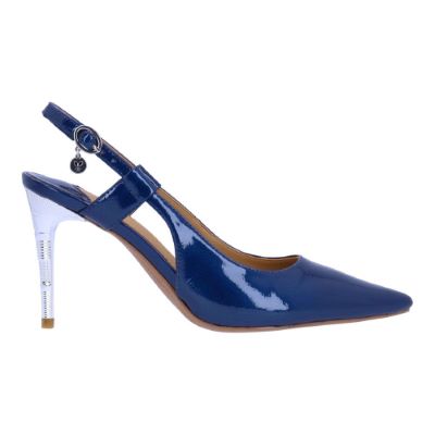 Right side view of Sirmati COBALT BLUE PATENT