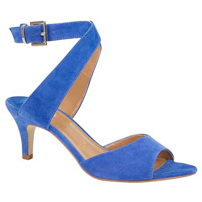 Front view of Soncino Cobalt Suede