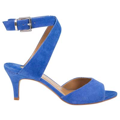 Right side view of Soncino Cobalt Suede