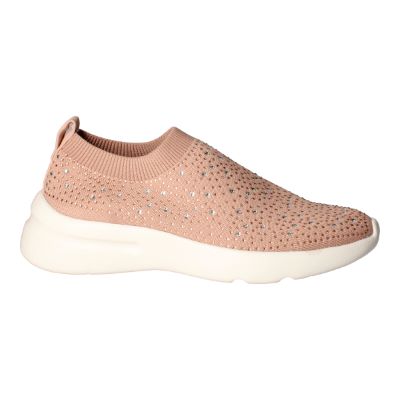 Right side view of Vessa DUSTY PINK STRETCH FABRIC