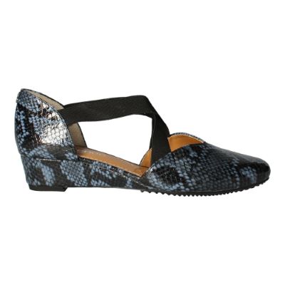 Right side view of Zeshan BLUE/BLACK MULTI SNAKE PRINT