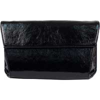 Front view of 10334 Patent Clutch Black Patent