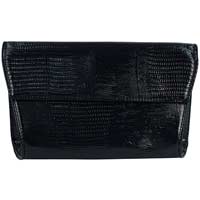 Front view of 10334 Reptile Print Clutch Navy