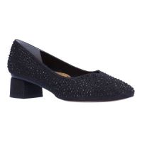 Front view of Bielle BLACK GLITTER/STONES