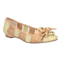 Front view of Edie NATURA/GOLD LINEN/CORK