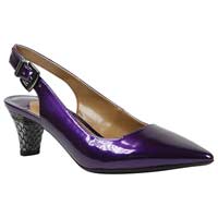 Front view of Mayetta Purple Pearlized Patent
