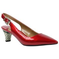 Front view of Mayetta Red Pearlized Patent