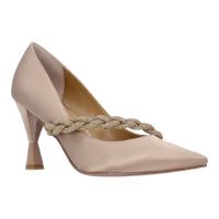 Front view of Nyomee BEIGE SATIN