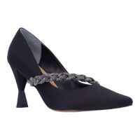 Front view of Nyomee BLACK SATIN