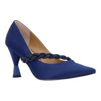 Front view of Nyomee NAVY SATIN