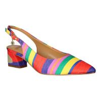 Front view of Shayanne BRIGHT MULTI STRIPED FABRIC