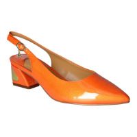 Front view of Shayanne ORANGE PATENT