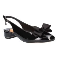 Front view of Tanay BLACK PATENT/GROSGRAIN