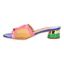 Left side view of Amorra PINK/ORANGE/BLUE PATENT