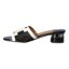 Left side view of Amorra WHITE/BLACK PATENT