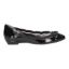 Right side view of Codda BLACK PATENT/GROSGRAIN