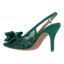 Back view of Deloris EMERALD GREEN SEQUIN MESH/SATI