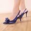 Bottom view of Deloris NAVY SEQUIN MESH/SATIN