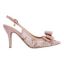 Right side view of Deloris ROSE GOLD SEQUIN MESH/SATIN