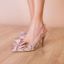 Bottom view of Deloris ROSE GOLD SEQUIN MESH/SATIN