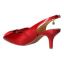 Back view of Devika RED PATENT