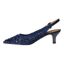 Left side view of Diyara NAVY SATIN/RHINESTONES