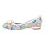 Left side view of Edie BLUE/GREEN/WHITE MULTI FIESTA